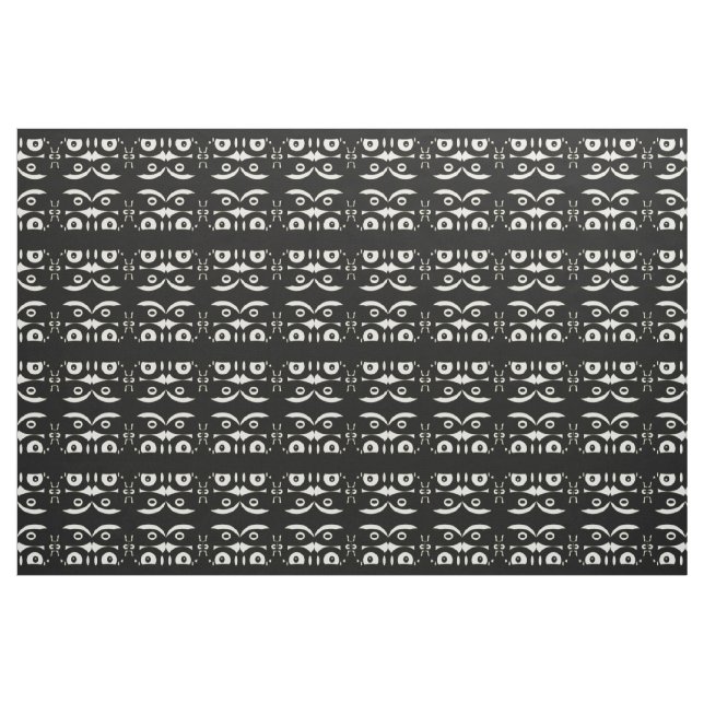 Black and White Primitive Inspired >Cotton Fabric (Yard)