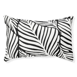 Black and White Printed Pet Bed