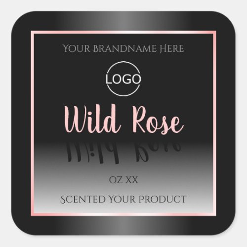 Black and White Product Labels Pink Frame Logo