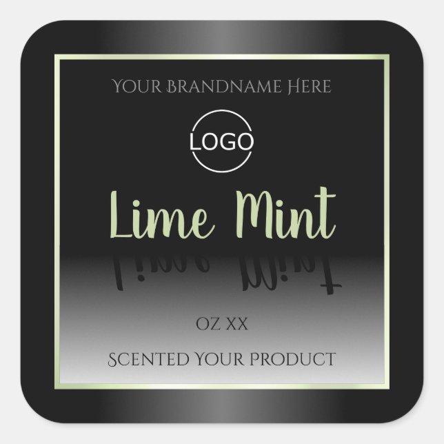 Black and White Professional Product Labels Logo (Front)