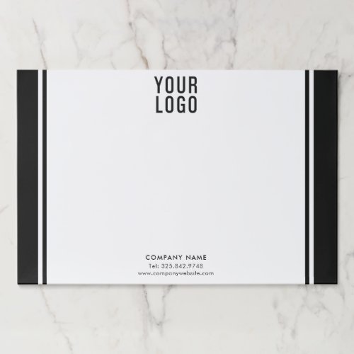 Black and White Promotional Business Logo Paper Pad