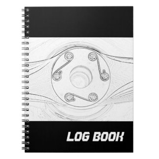 Black and White Propeller Flight Log Book