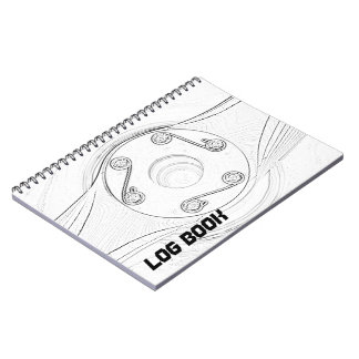 Black and White Propeller Flight Log Book