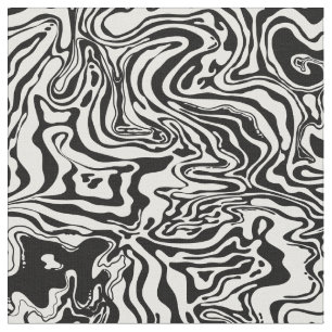 Black and white Psychedelic oil spill fabric