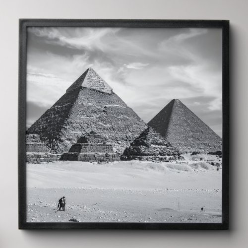 Black and White Pyramids Peel And Stick Photo Tile