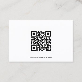Black And White Qr Code Consultant Business Card by Frankipeti at Zazzle