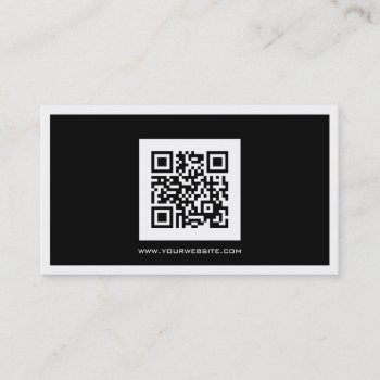 Black And White Qr Code Consultant Business Card by Frankipeti at Zazzle