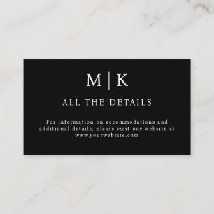 Black and White QR Code Wedding Enclosure Card