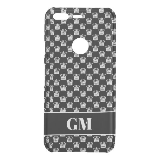 Black and white queen chess piece custom Android Uncommon Google Pixel Case (Back)