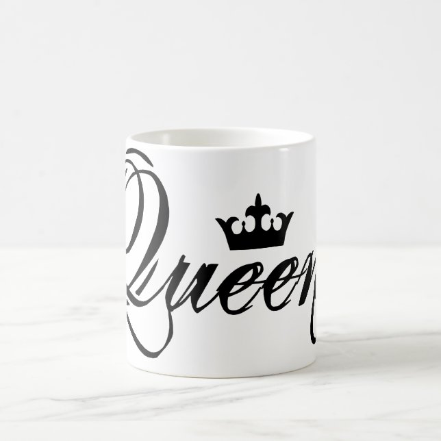Black and White Queen Coffee Mug (Center)