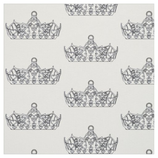 black and white queen of hearts crown tiara fabric
