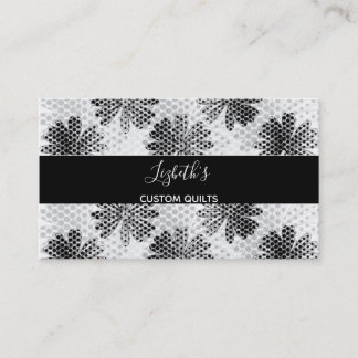 Black and White Quilting or Craft Business Card