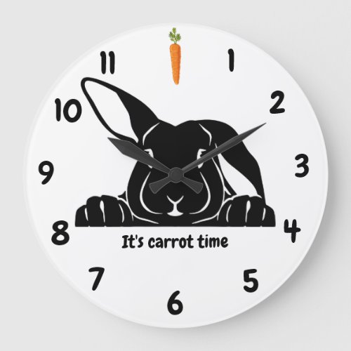 Black and White Rabbit Head Wall Clock