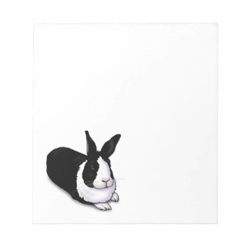 Black And White Rabbit Notepad by timelesscreations at Zazzle