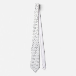 Black and White Rabbit Tie