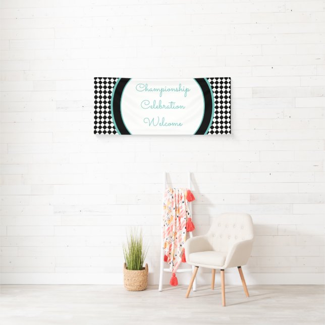 Black and White Race Event Welcome Banner (Insitu)