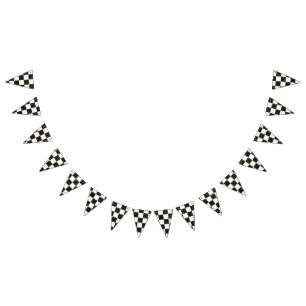 Black and White Racing Checkered Flags