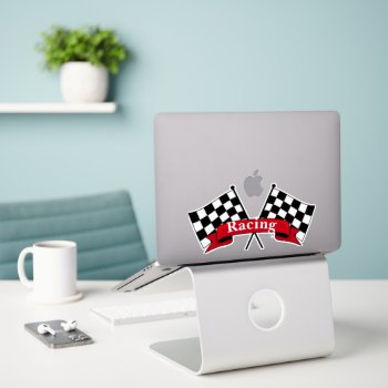 Black And White Racing Flags Vinyl Stickers by Bebops at Zazzle