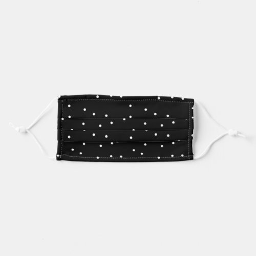 Black and White Random Dot Confetti Pattern Adult Cloth Face Mask