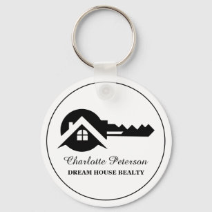 Large House & Small Key Charm Key Ring – Real Estate Supply Store