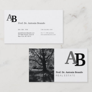 Black and White Real Estate or Photography  Business Card