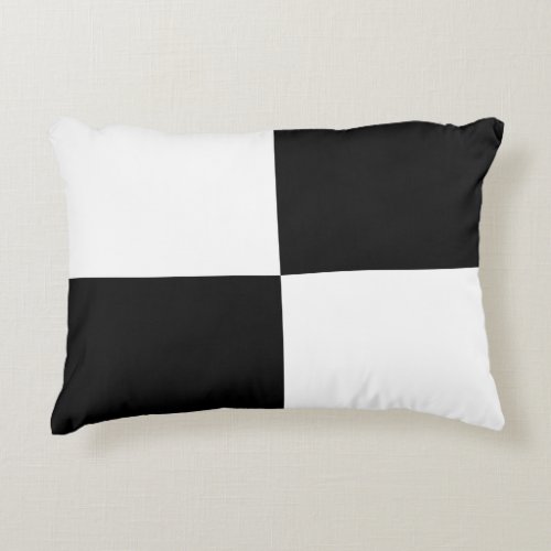 Black and White Rectangles Accent Pillow