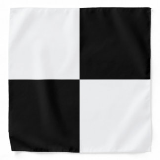 Black and White Rectangles Bandana