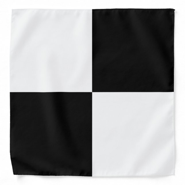Black and White Rectangles Bandana (Front)