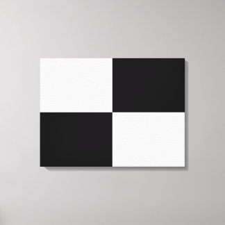 Black and White Rectangles Canvas Print