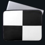 Black and White Rectangles Laptop Sleeve<br><div class="desc">A bold checkered pattern comprised of two black and two white rectangles makes up this clean digital design. If you'd like to add a monogram or image to the design,  click the "Customize it!" button. 

 

 Digitally created image. 
 Copyright © 2011 Claire E. Skinner. All rights reserved.</div>