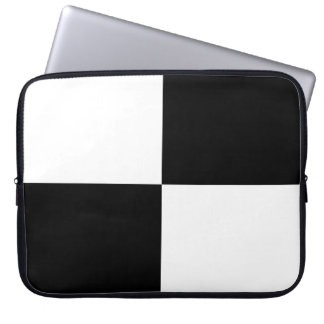 Black and White Rectangles Laptop Sleeve