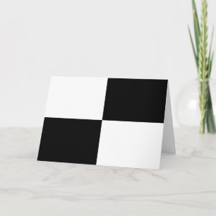 Black and White Rectangles Letterpress Thank You Card