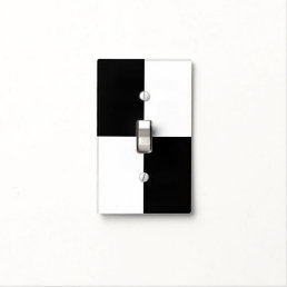 Black and White Rectangles Light Switch Cover