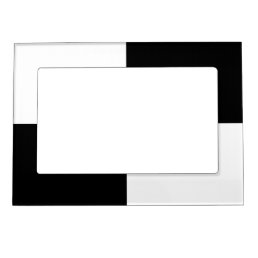 Black and White Rectangles Magnetic Picture Frame