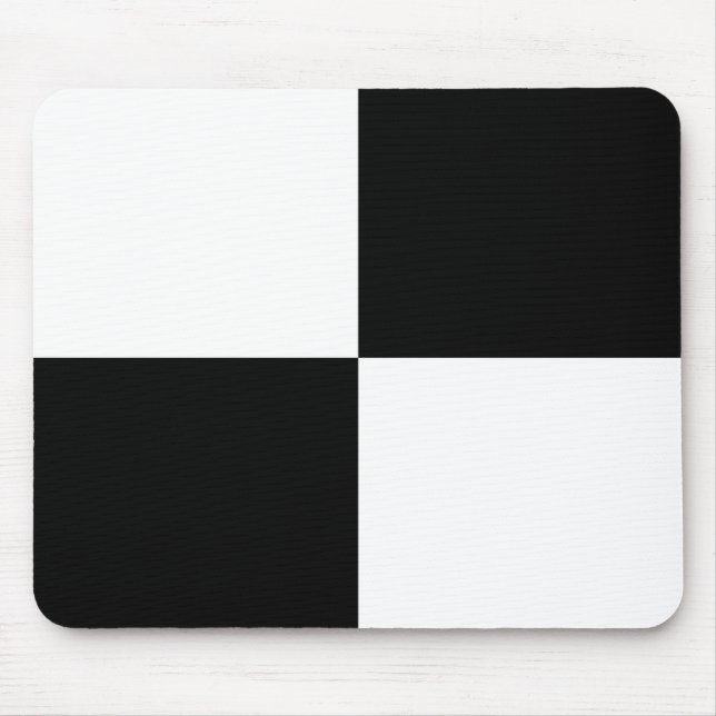 Black and White Rectangles Mouse Pad (Front)
