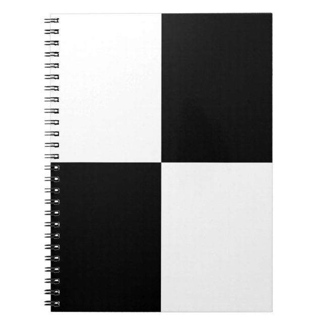 Black and White Rectangles Notebook (Front)