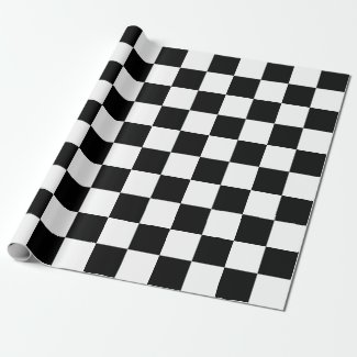 Black and White Rectangles Wrapping Paper