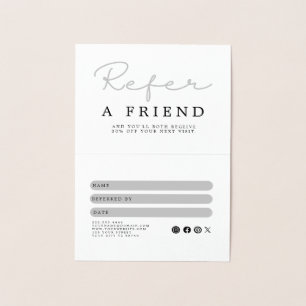  Black and White Referral Card