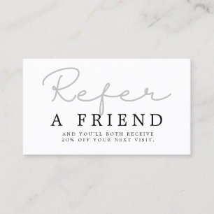 Black and White Referral Card
