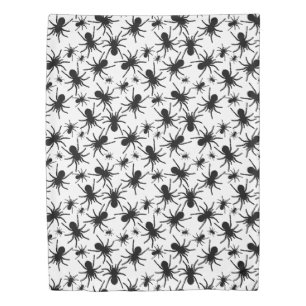 Black And White Repeating Motif   Spider Pattern Duvet Cover