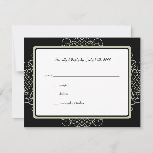 Black and White Response Card