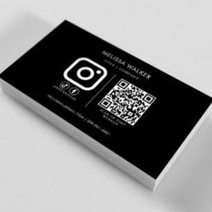 Black and White Retro Business Card