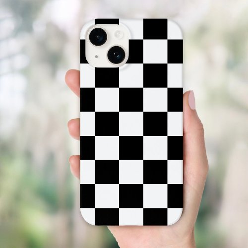 Black and White Retro Check Case_Mate iPhone 14 Case