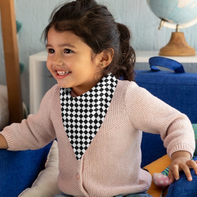 black and  white - retro checkerboard bandana (Creator Uploaded)