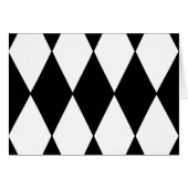 Black and White Retro Checkered Diamond Pattern (Front Horizontal)
