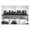Black And White Retro Diner Photograph