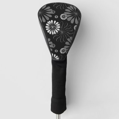 Black and White Retro Floral