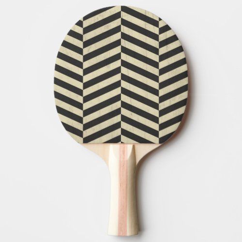 Black and White Retro Stripes Pattern Ping_Pong Paddle