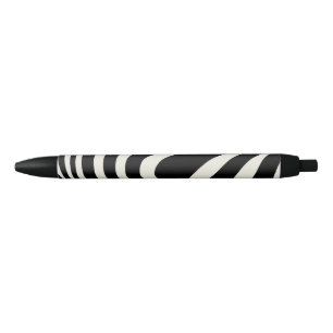 Black and white retro style waves pen