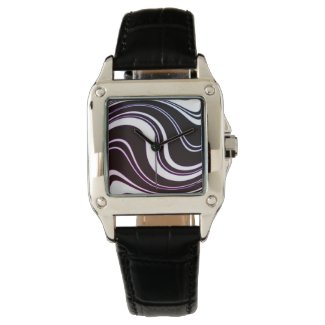 Black and white retro waves